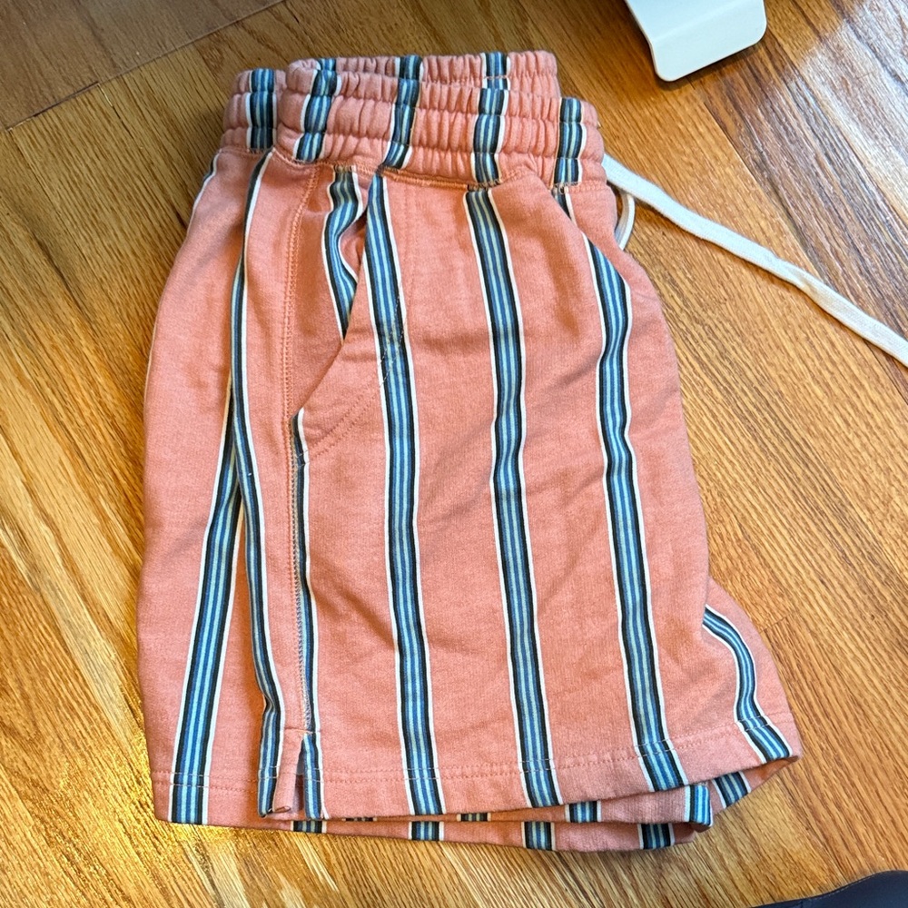 Urban Outfitters Orange and Blue Striped Men's Shorts